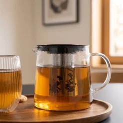 Cookinglife Theepot met RVS Theefilter - Borosilicaat Glas - 1.5 Liter