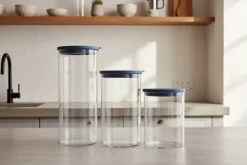 Cookinglife Voorraadpotten set - Glas - ΓΈ 13 cm - 1.5 / 1.9 / 2.5 Liter - 3 stuks