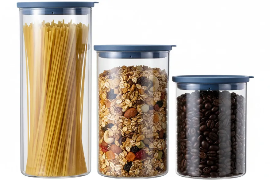 Cookinglife Voorraadpotten set - Glas - ø 13 cm - 1.5 / 1.9 / 2.5 Liter - 3 stuks