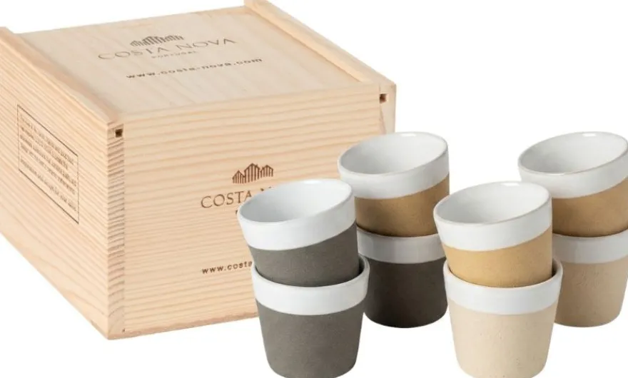 Costa Nova Espresso Kopjes Grespresso Nature 80 ml - 8 stuks - Gift box