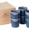 Costa Nova Espresso Kopjes Grespresso Denim 80 ml - 8 stuks - Gift box