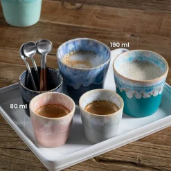 Costa Nova Espresso Kopjes Grespresso Denim 80 ml - 8 stuks - Gift box