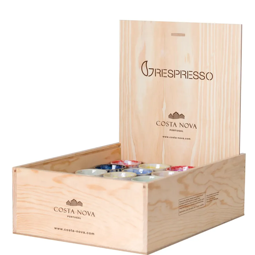 Costa Nova Espresso Kopjes Grespresso Multicolor 80 ml - 40 stuks - Gift box