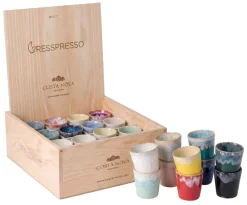 Costa Nova Espresso Kopjes Grespresso Multicolor 80 ml - 40 stuks - Gift box