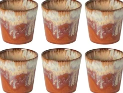 Costa Nova Koffiekopjes Casafina Poterie Caramel-Latte 190 ml - 6 stuks