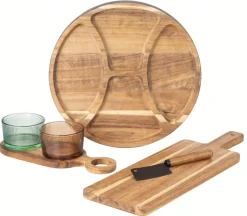 Cosy & Trendy Borrelset 6-delig - Borrelplanken & Kaasplank met Kaasmes