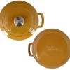 Cosy & Trendy Braadpan met deksel Fontestic Gietijzer Amber Gold ø 24 cm / 4.6 Liter - geëmailleerde anti-aanbaklaag