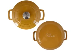 Cosy & Trendy Braadpan met deksel Fontestic Gietijzer Amber Gold ø 24 cm / 4.6 Liter - geëmailleerde anti-aanbaklaag