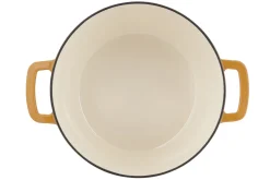 Cosy & Trendy Braadpan met deksel Fontestic Gietijzer Amber Gold ø 24 cm / 4.6 Liter - geëmailleerde anti-aanbaklaag