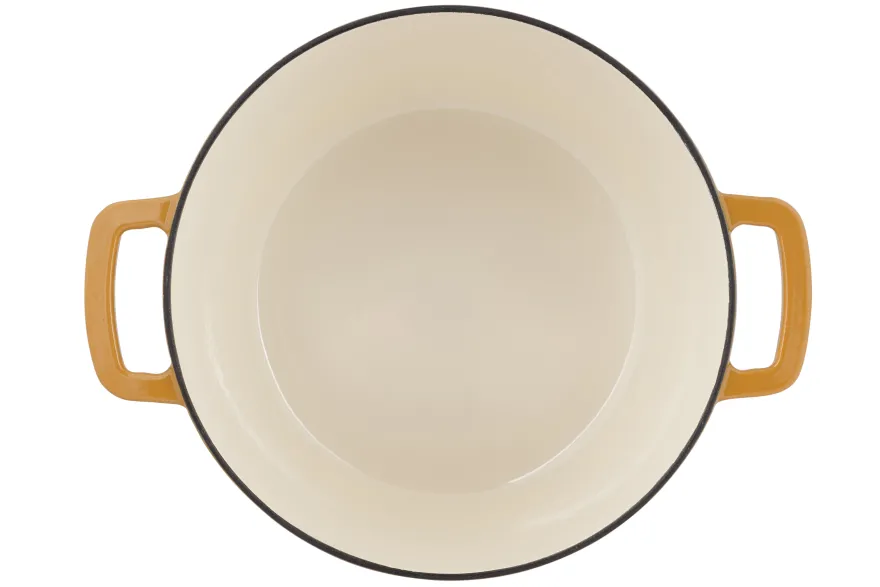 Cosy & Trendy Braadpan met deksel Fontestic Gietijzer Amber Gold ø 24 cm / 4.6 Liter - geëmailleerde anti-aanbaklaag