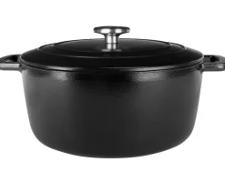 Cosy & Trendy Braadpan met deksel Fontestic Gietijzer Black ø 28 cm / 6.8 Liter - geëmailleerde anti-aanbaklaag