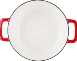 Cosy & Trendy Braadpan met deksel Fontestic Gietijzer Traditional Red ø 28 cm / 6.8 Liter - geëmailleerde anti-aanbaklaag