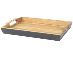 Cosy & Trendy Dienblad Grijs Acacia met Handvatten - 35.5 x 25 cm