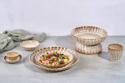 Cosy & Trendy Diepe Borden / Pastaborden - Astera Pearl Beige - ø 22 cm - 4 Stuks