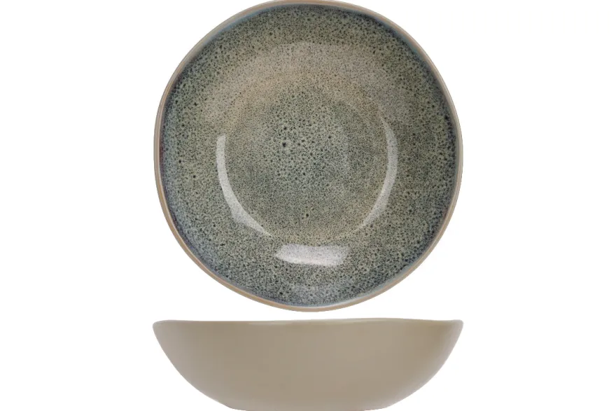 Cosy & Trendy Diepe Borden / Pastaborden Onna Sand-Green ø 19 cm - 6 Stuks