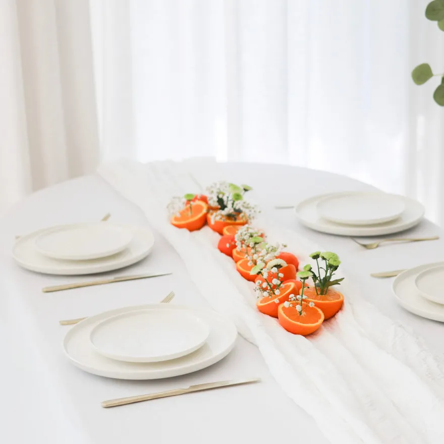 Cosy & Trendy Dinerborden Moon White ø 28 cm - 4 Stuks