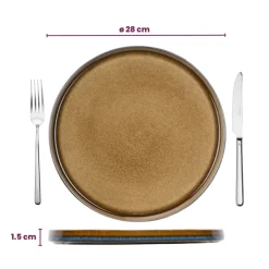 Cosy & Trendy Dinerborden Quintana Amber ø 28 cm - 4 Stuks