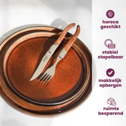 Cosy & Trendy Dinerborden Quintana Amber ø 28 cm - 4 Stuks
