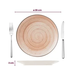 Cosy & Trendy Dinerborden Sintra Terracotta ø 26 cm - 4 Stuks