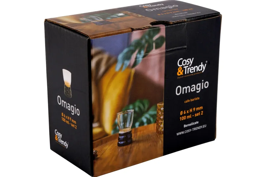 Cosy & Trendy Espresso Glazen Omagio Cafe 100 ml - 2 stuks