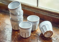 Cosy & Trendy Espresso Kopjes Bistro Vintage White 90 ml - 6 stuks