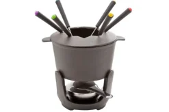 Cosy & Trendy Fondueset Gietijzer - 6 personen - grijs - 1.2 liter