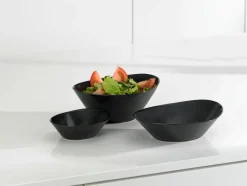 Cosy & Trendy Gebaksbordjes / Kleine Bordjes Vongola Black - 15 x 14 cm - 4 Stuks