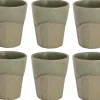 Cosy & Trendy Koffiekopjes / Cappuccino Bekers Bistro Thyme Green 290 ml - 6 stuks