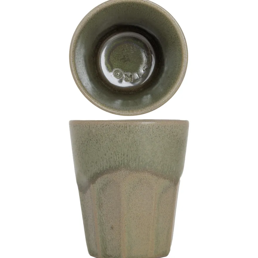 Cosy & Trendy Koffiekopjes / Cappuccino Bekers Bistro Thyme Green 290 ml - 6 stuks