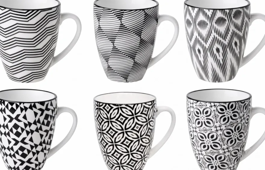 Cosy & Trendy Koffiekopjes / Senseo Kopjes - Nikko Black 190 ml - 6 stuks