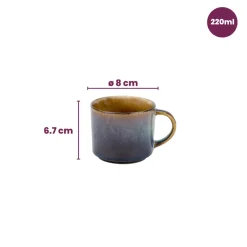 Cosy & Trendy Koffiekopjes / Senseo Kopjes - Quintana Amber - 220 ml - 4 Stuks