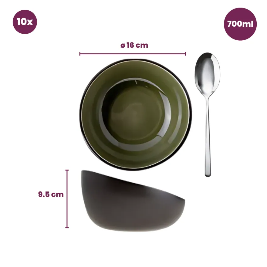 Cosy & Trendy Kommen Streetfood ø 16 cm / 700 ml - 10 Stuks