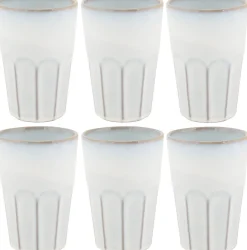 Cosy & Trendy Latte Macchiato Bekers Bistro Vintage White 450 ml - 6 stuks