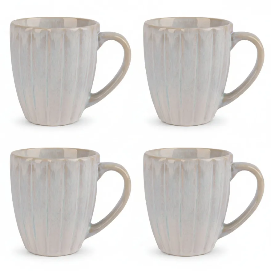 Cosy & Trendy Mokken Astera Pure Wit - ø 9 cm / 350 ml - 4 Stuks
