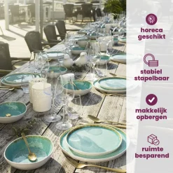 Cosy & Trendy Mokken / Bekers - Laguna Azzurro 390 ml - 4 Stuks