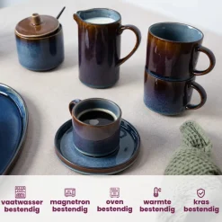 Cosy & Trendy Mokken Quintana Blue - 450 ml - 4 Stuks