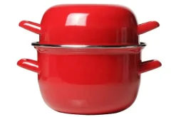 Cosy & Trendy Mosselpan - Emaille - Rood - ø 18 cm / 2.8 liter - geëmailleerde anti-aanbaklaag