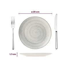 Cosy & Trendy Ontbijtborden / Dessertborden - Sintra Dusty Blue ø 20 cm - 4 Stuks