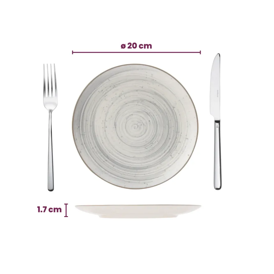 Cosy & Trendy Ontbijtborden / Dessertborden - Sintra Dusty Blue ø 20 cm - 4 Stuks