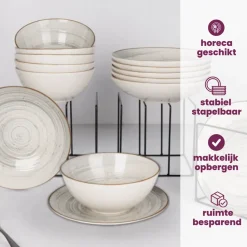 Cosy & Trendy Ontbijtborden / Dessertborden - Sintra Dusty Blue ø 20 cm - 4 Stuks