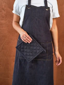 Cosy & Trendy Pannenlap D'nim Donkerblauw 20 x 20 cm