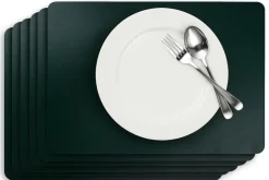 Cosy & Trendy Placemats Leather Look Pine Grove - Afwasbaar - 43 x 30 cm - 6 Stuks