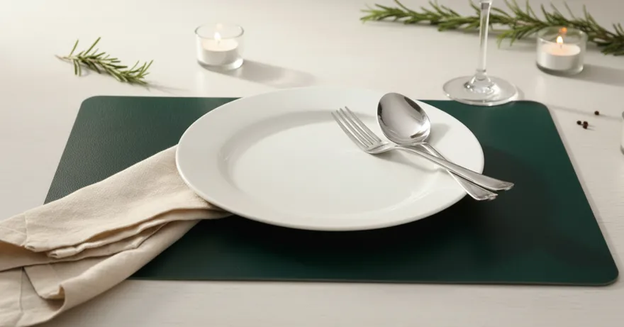 Cosy & Trendy Placemats Leather Look Pine Grove - Afwasbaar - 43 x 30 cm - 6 Stuks