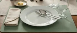 Cosy & Trendy Placemats Leather Look Basil - Afwasbaar - 43 x 30 cm - 6 Stuks