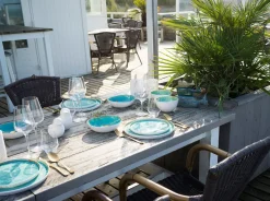 Cosy & Trendy Schalen Organic Laguna Azzurro 19 x 18 cm - 4 Stuks