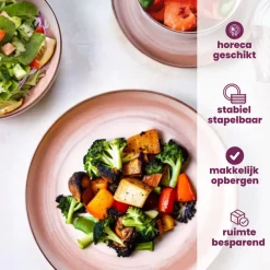 Cosy & Trendy Serviesset Baltic Peach 18-delig / 6 personen - 6 dinerborden, 6 ontbijtborden en 6 kommen