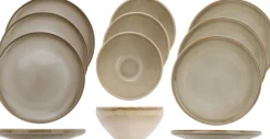 Cosy & Trendy Serviesset Conico 12-delig / 4 personen - 4 dinerborden, 4 dessertborden en 4 kommen