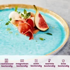 Cosy & Trendy Serviesset Laguna Azzurro 12-delig / 4 personen - 4 dinerborden, 4 ontbijtborden en 4 kommen