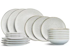 Cosy & Trendy Serviesset Murano 18-delig / 6 personen - 6 dinerborden, 6 ontbijtborden en 6 diepe borden
