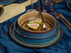 Cosy & Trendy Serviesset Quintana Amber 18-delig / 6 personen - 6 dinerborden, 6 diepe borden en 6 ontbijtborden